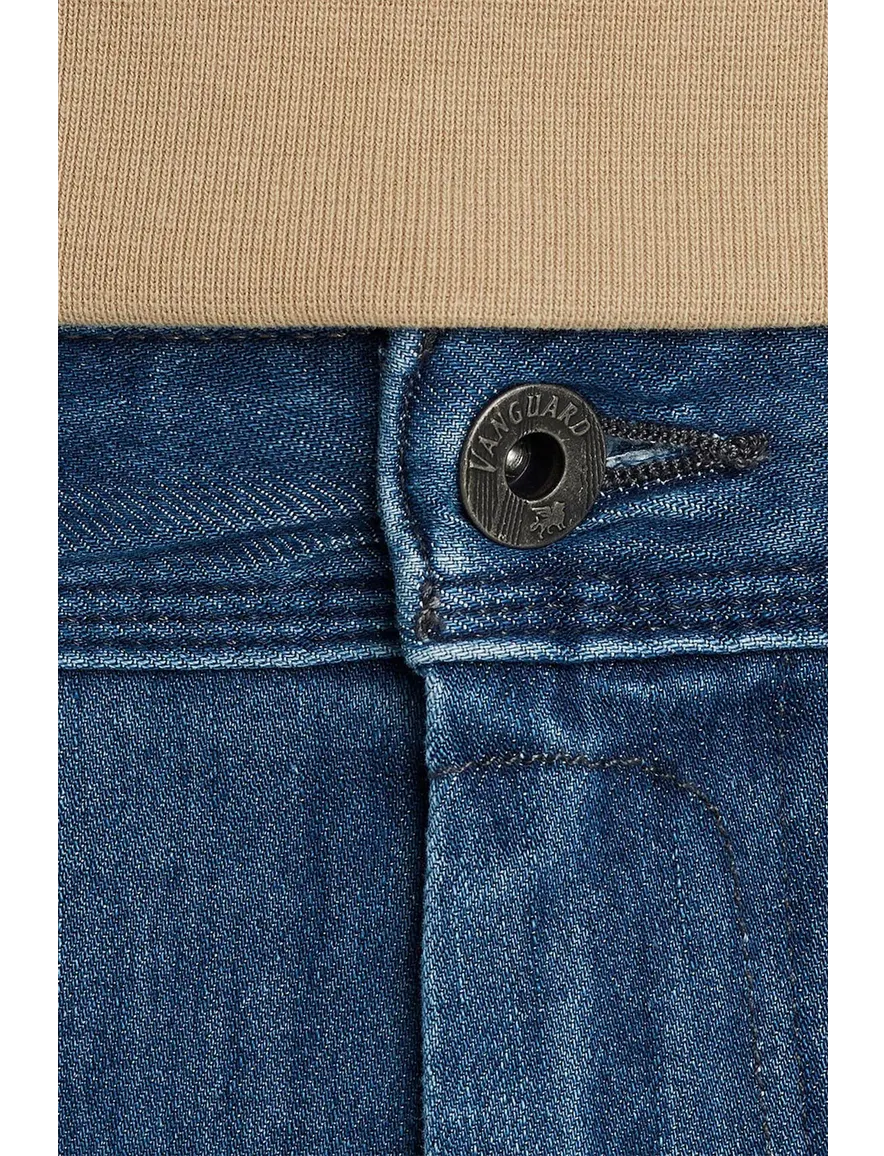 Vanguard jeans V850 Rider blauw effen denim