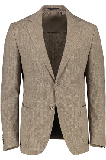 Dressler Dressler Shaped Fit colbert khaki gemêleerd