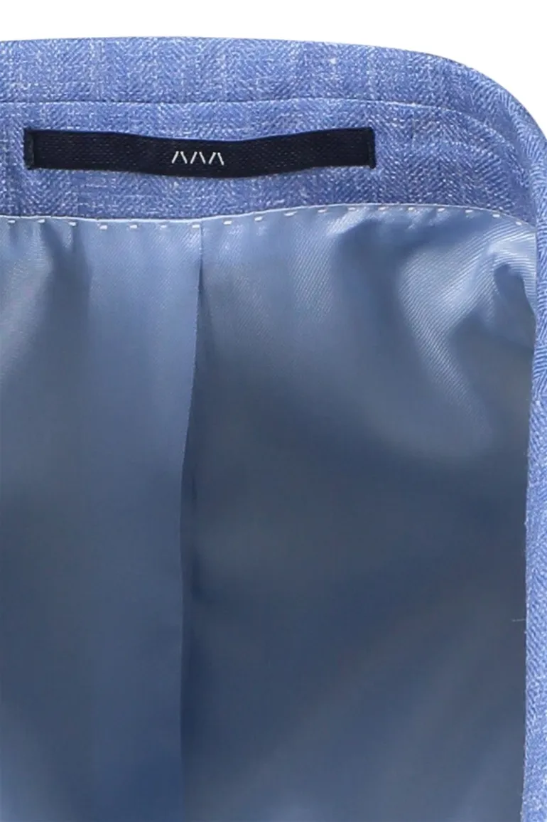 Dressler shaped fit colbert Sendrik blauw gemêleerd