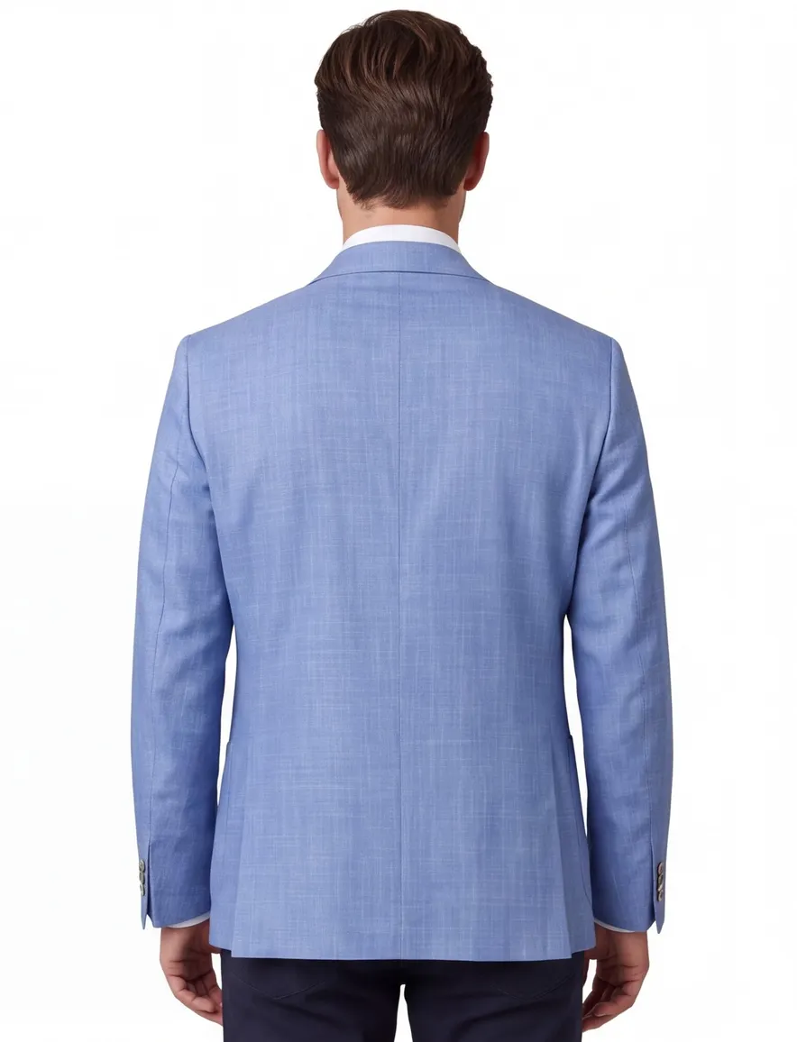 Dressler shaped fit colbert Sendrik blauw gemêleerd