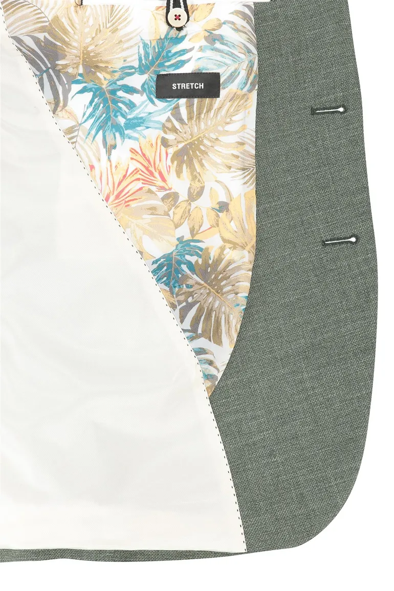 Digel colbert groen gemêleerd normale fit Ezzo-G stretch