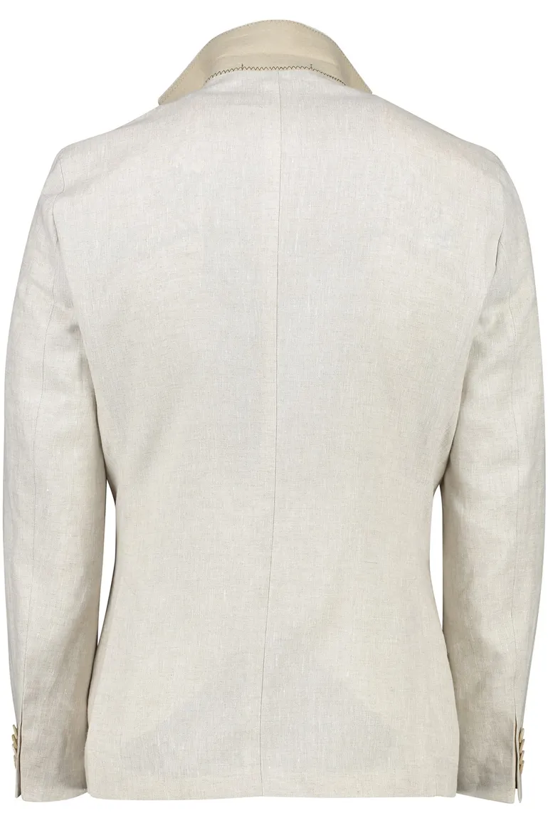 Digel colbert beige gemêleerd linnen
