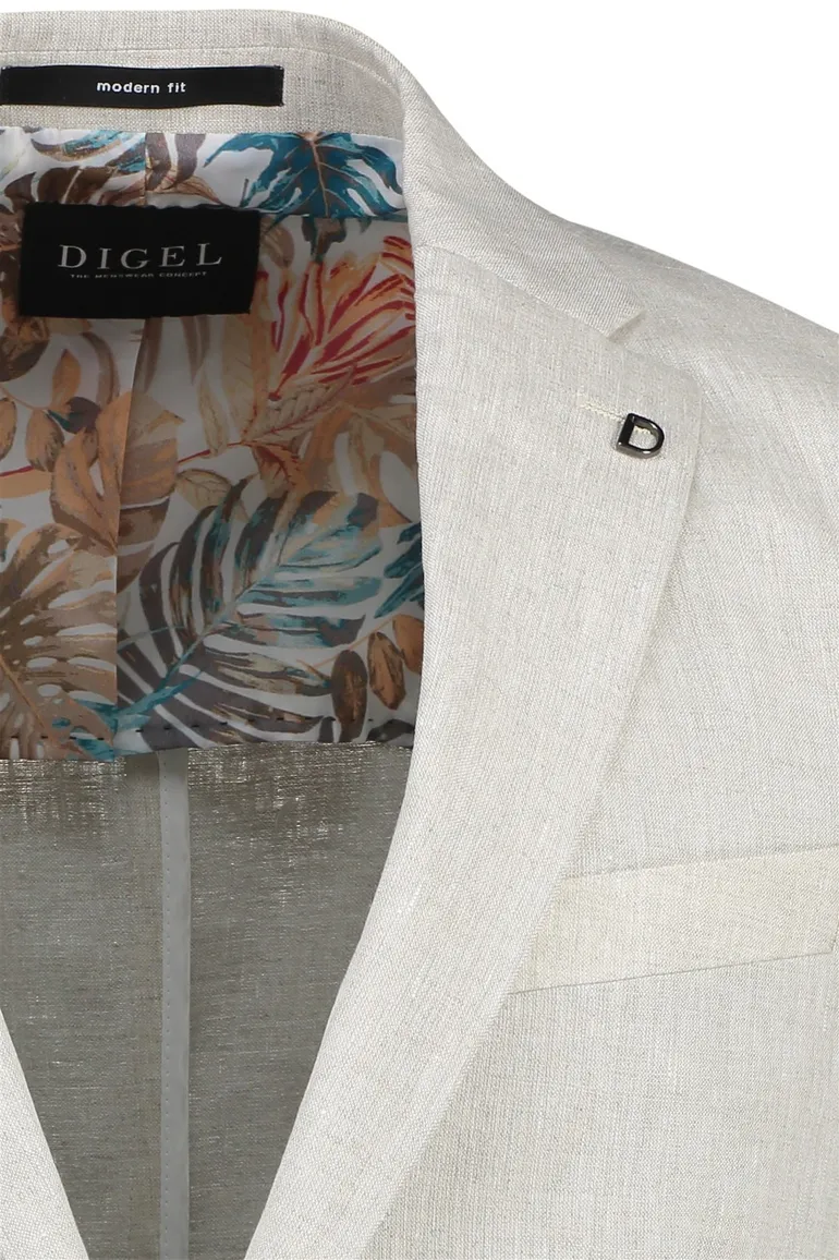 Digel colbert beige gemêleerd linnen