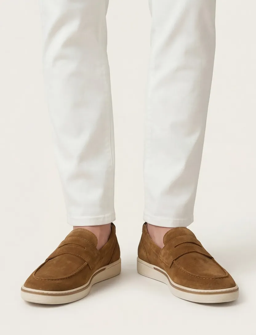 Floris van Bommel nette schoenen cognac bruin effen leer