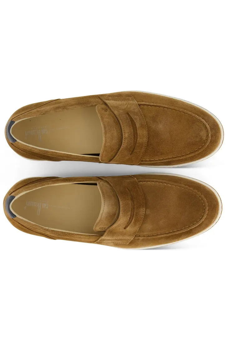 Floris van Bommel nette schoenen cognac bruin effen leer