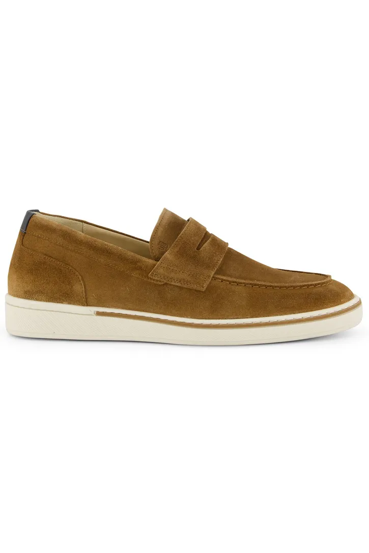 Floris van Bommel nette schoenen cognac bruin effen leer