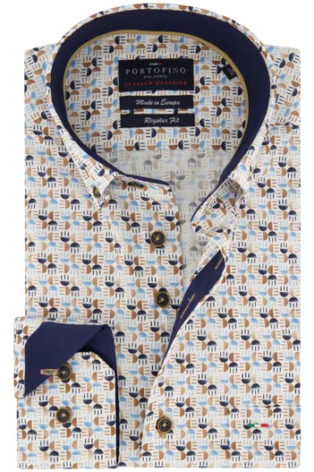 Portofino Portofino overhemd wit regular fit