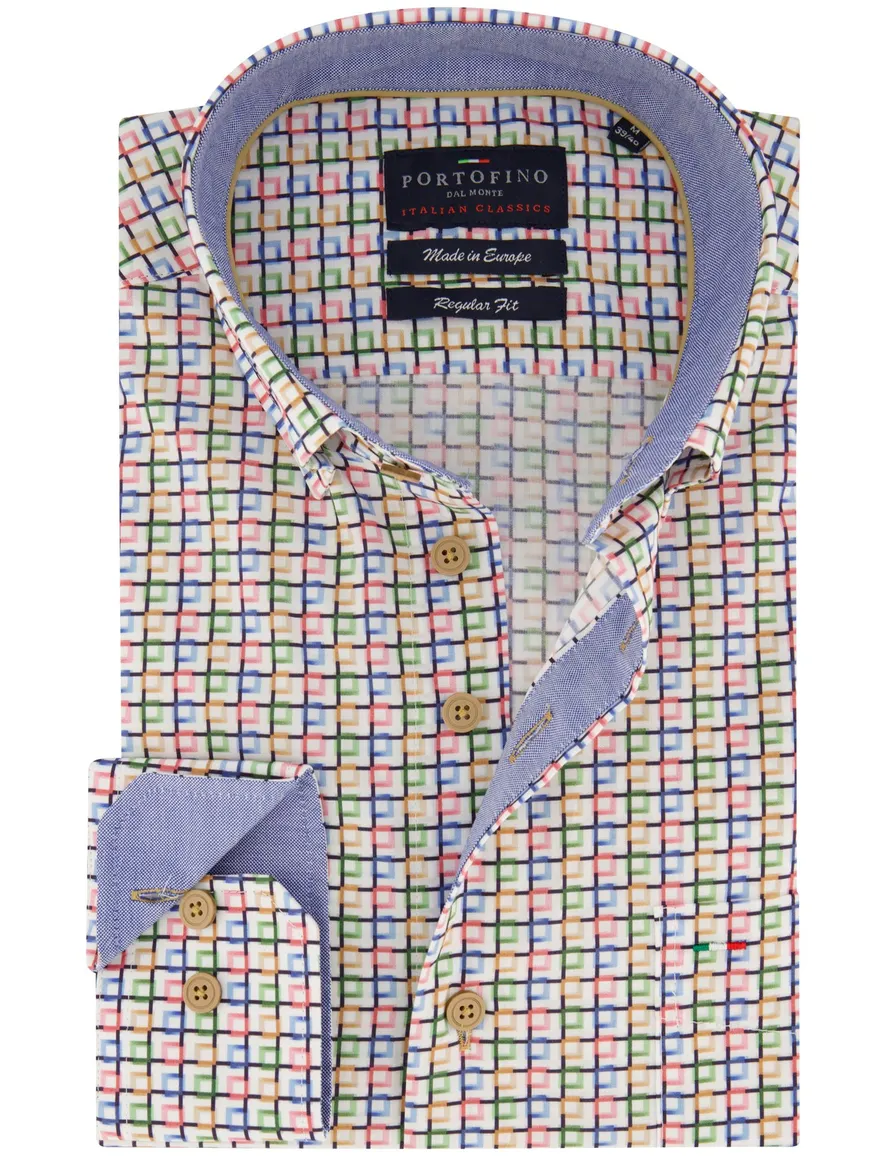 Portofino overhemd multicolor geprint