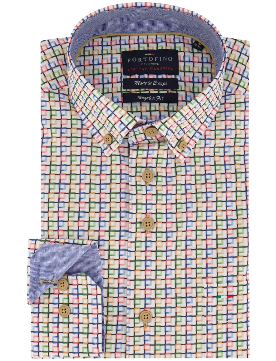 Portofino overhemd multicolor geprint