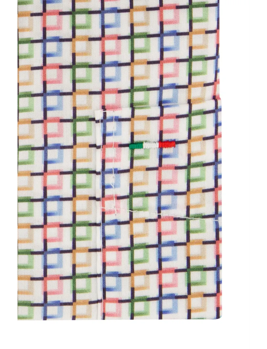 Portofino overhemd multicolor geprint