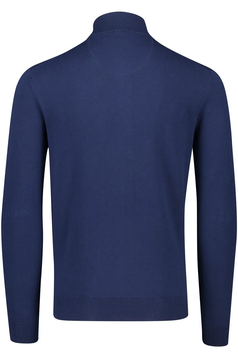 Portofino vest donkerblauw effen katoen