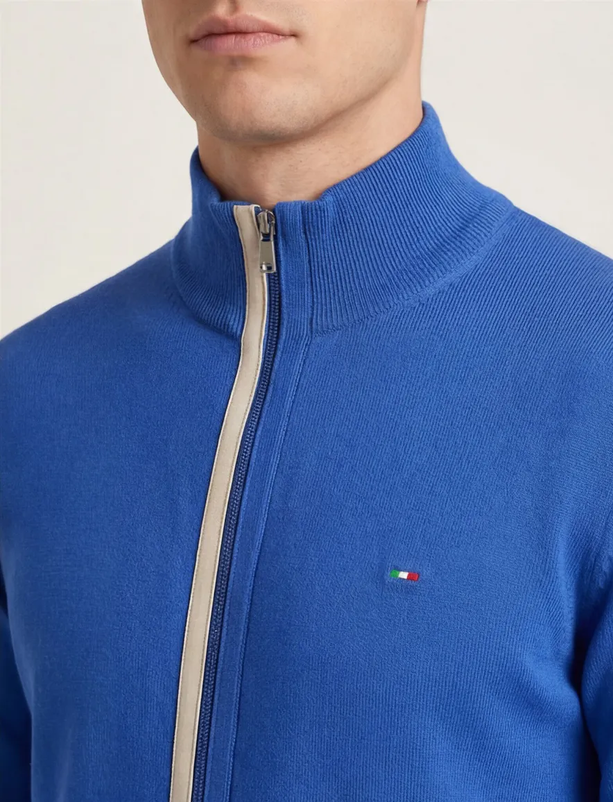 Portofino vest middenblauw effen