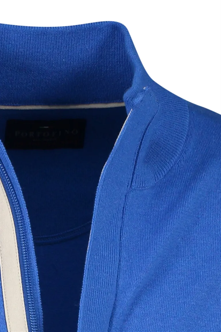 Portofino vest middenblauw effen
