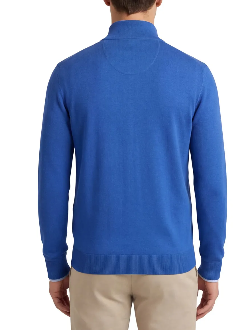 Portofino vest middenblauw effen