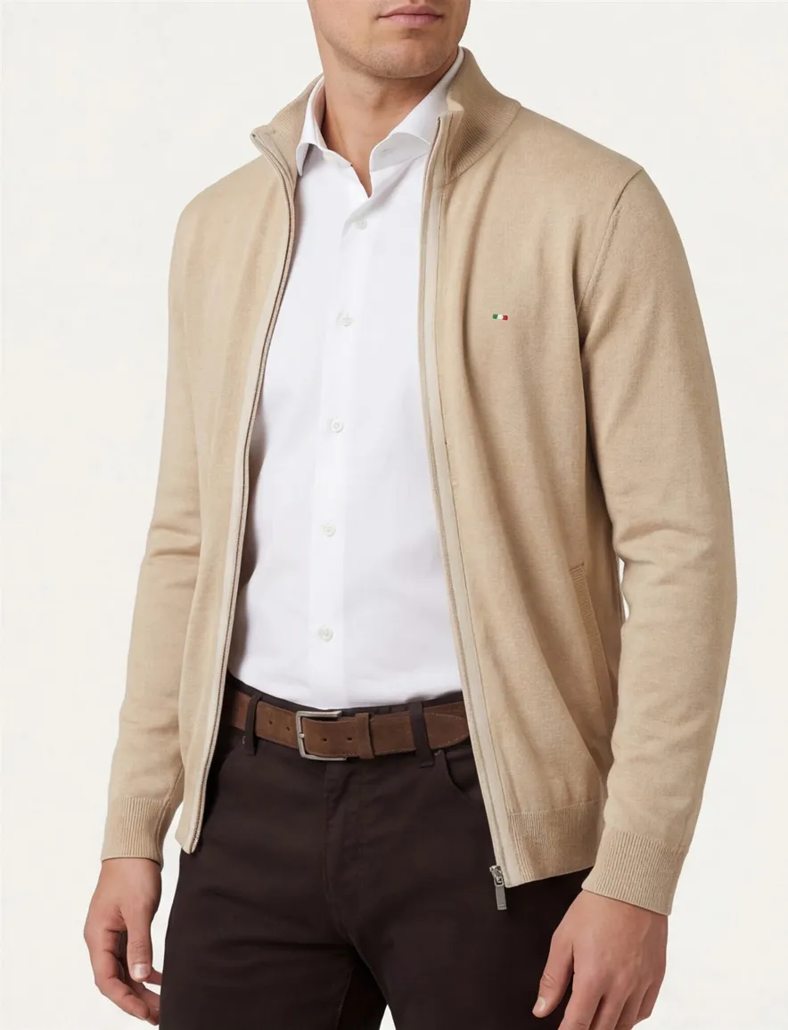 Portofino vest beige effen