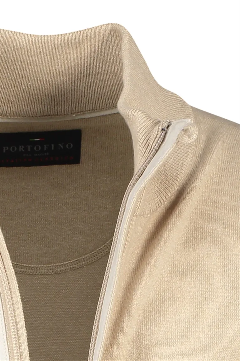 Portofino vest beige effen katoen