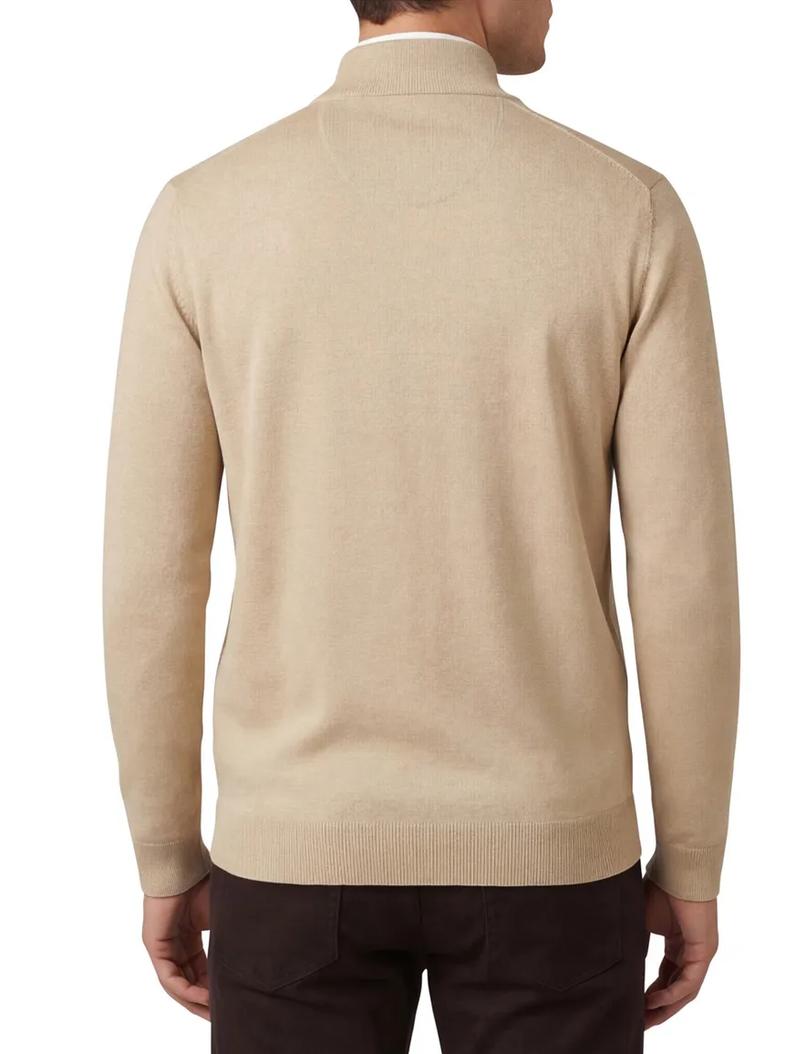 Portofino vest beige effen katoen
