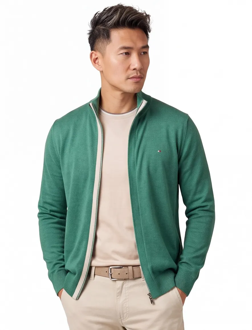 Portofino vest groen effen