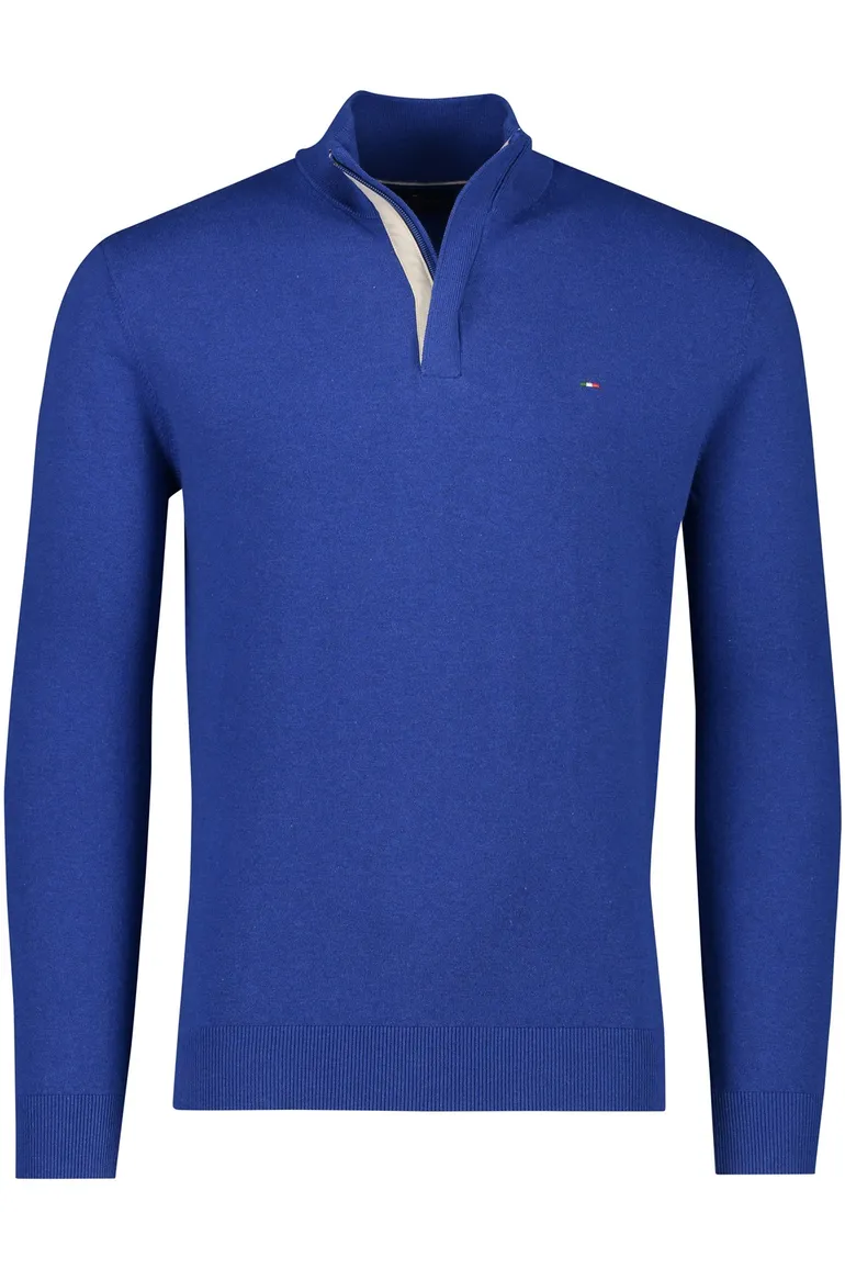 Portofino halfzip trui blauw