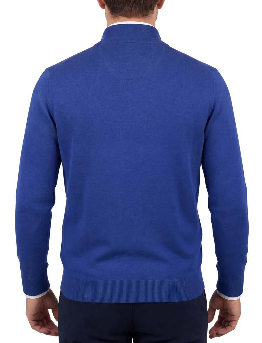 Portofino halfzip trui blauw