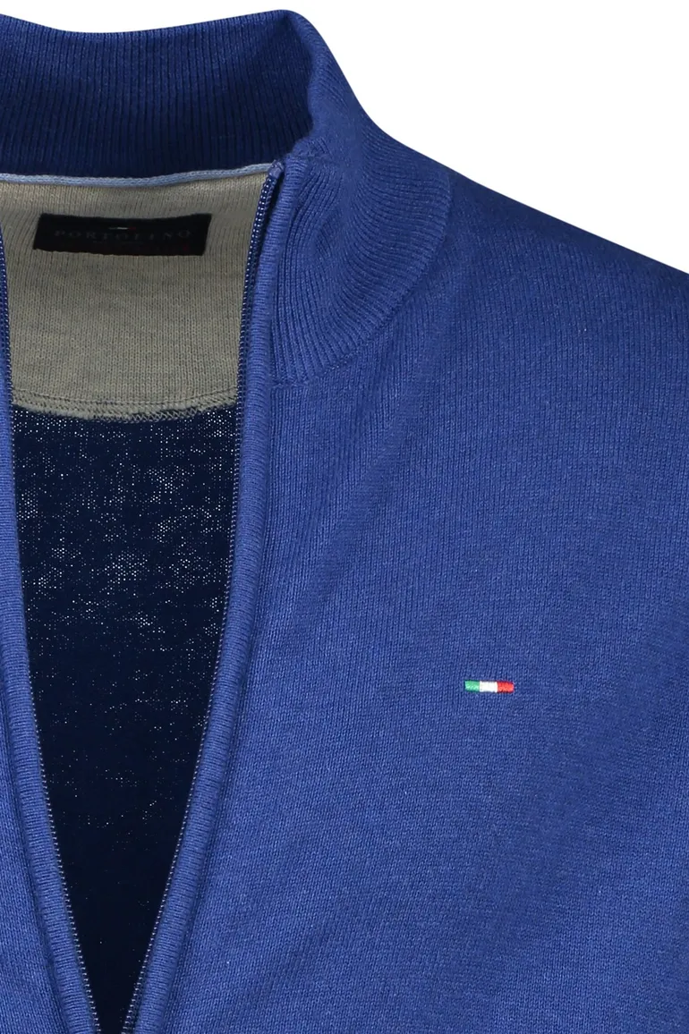 Portofino vest blauw effen