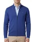 Portofino vest blauw rits effen hoge hals katoen