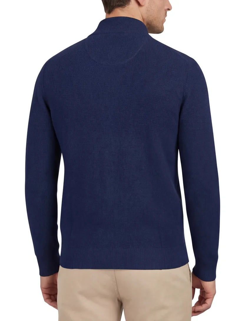 katoenen Portofino vest donkerblauw rits