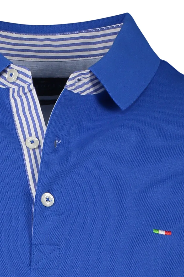Portofino polo extra lang middenblauw