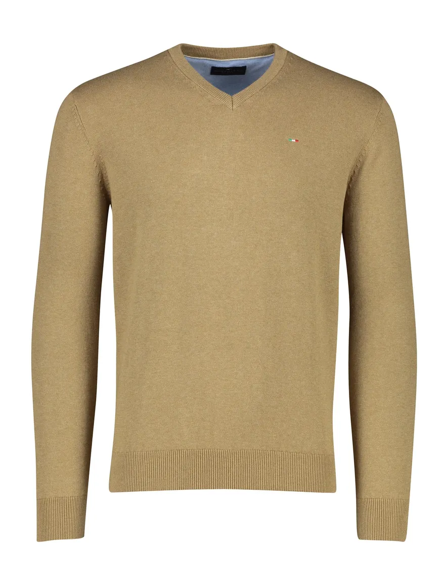 Portofino trui bruin v-hals
