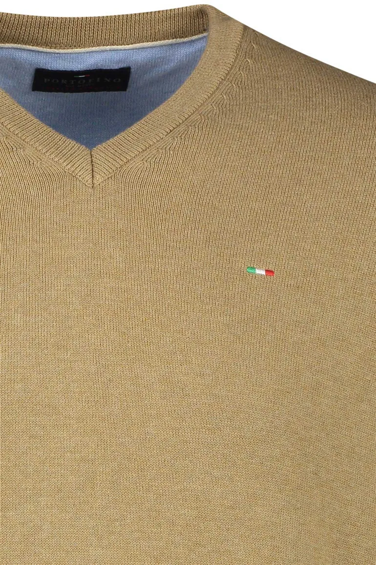 Portofino trui bruin v-hals