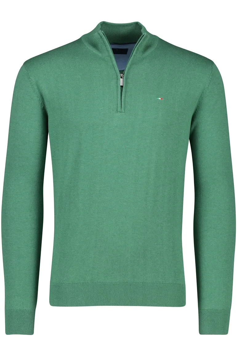 Portofino half zip trui groen