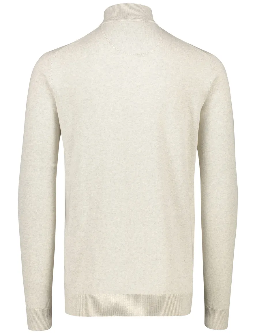 Portofino halfzip trui extra lang beige
