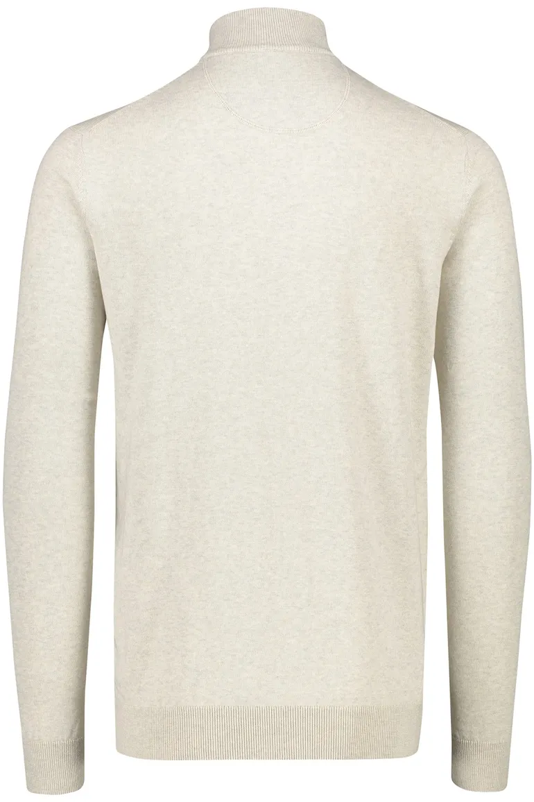 Portofino sweater half zip beige katoen extra lang