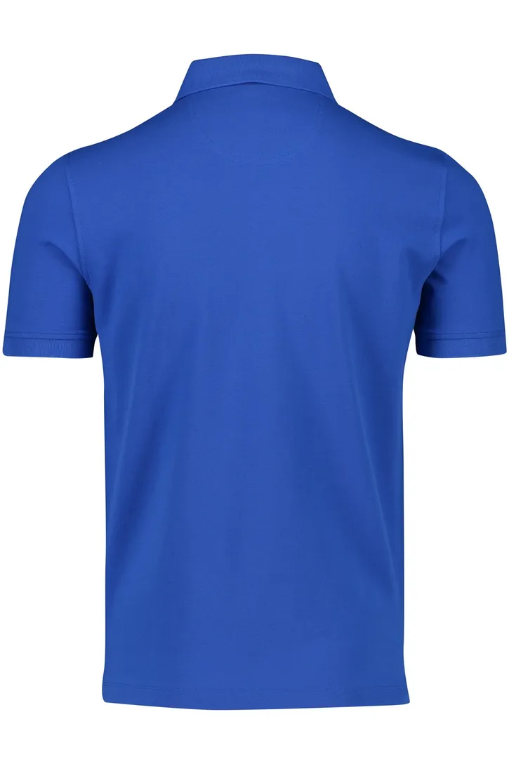 Poloshirt blauw Portofino katoen 3-knoops