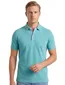 katoenen Portofino polo effen turquoise