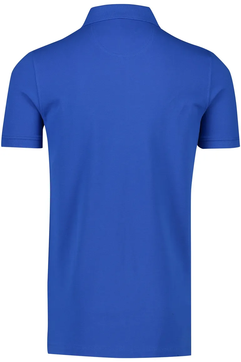 Extra lange blauwe Portofino polo katoen 3-knoops