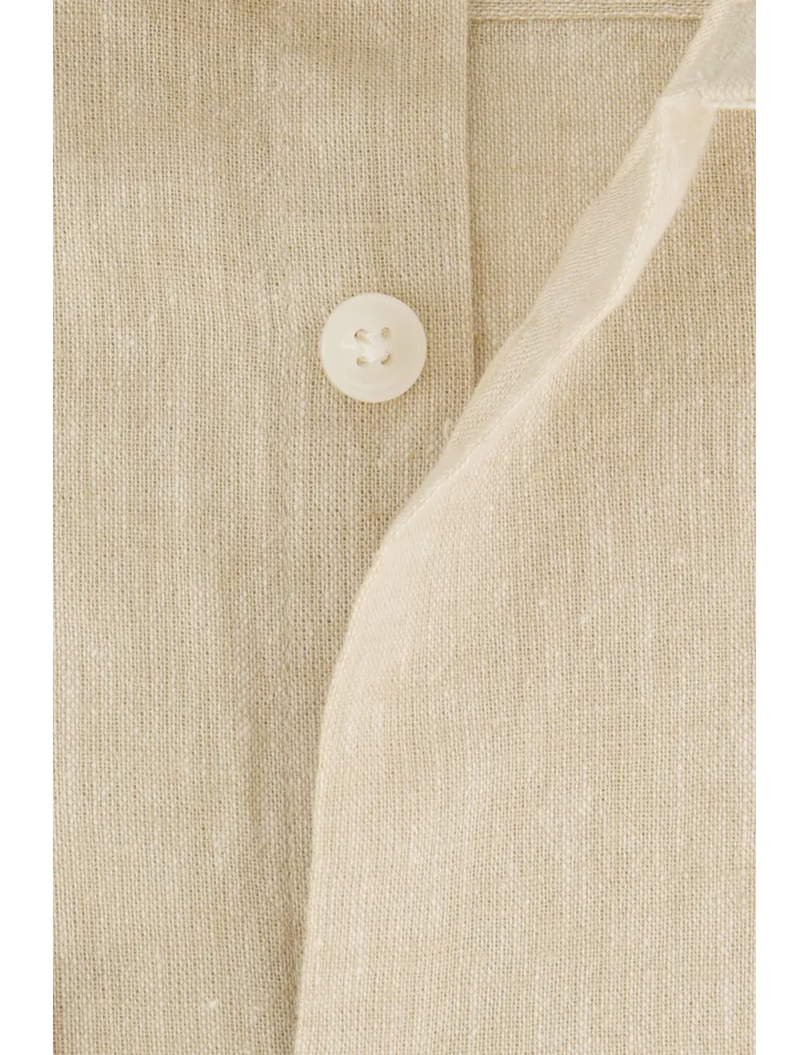 Ledub overhemd beige gemeleerd