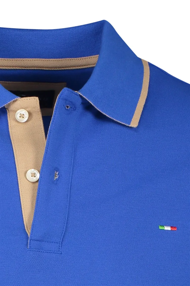 2-knoops Portofino polo blauw