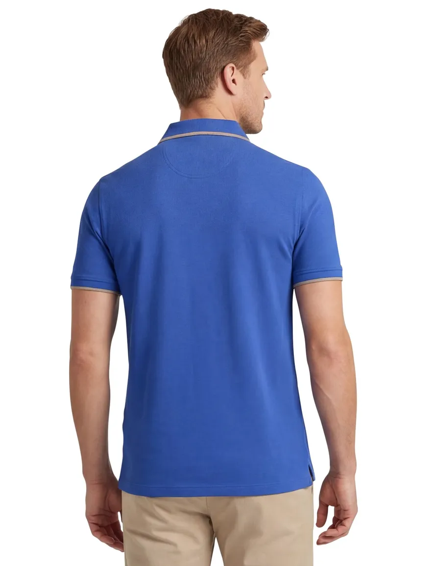 2-knoops Portofino polo blauw