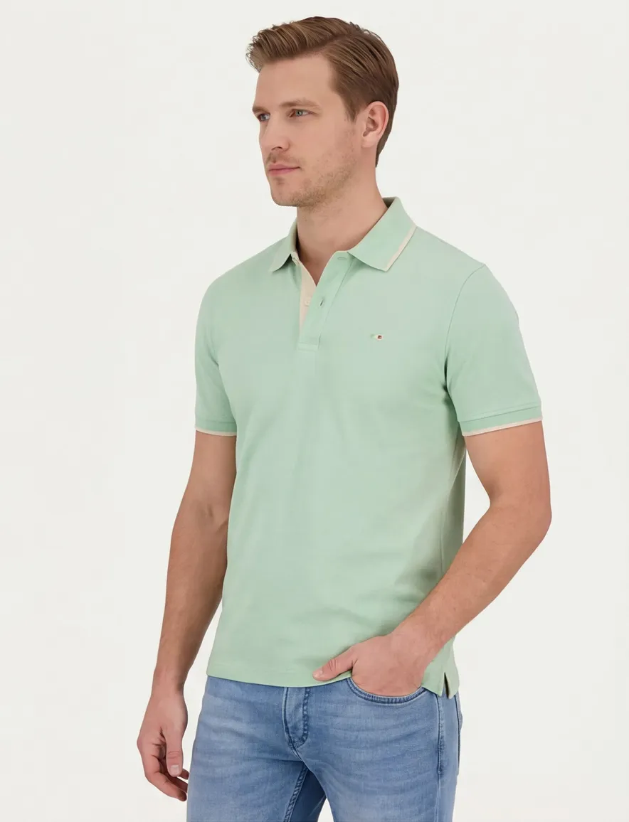 Portofino polo groen 2 knoops