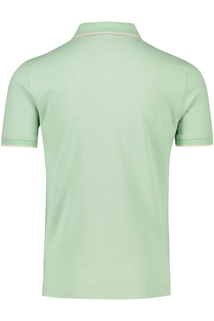 Katoenen Portofino polo normale fit effen groen