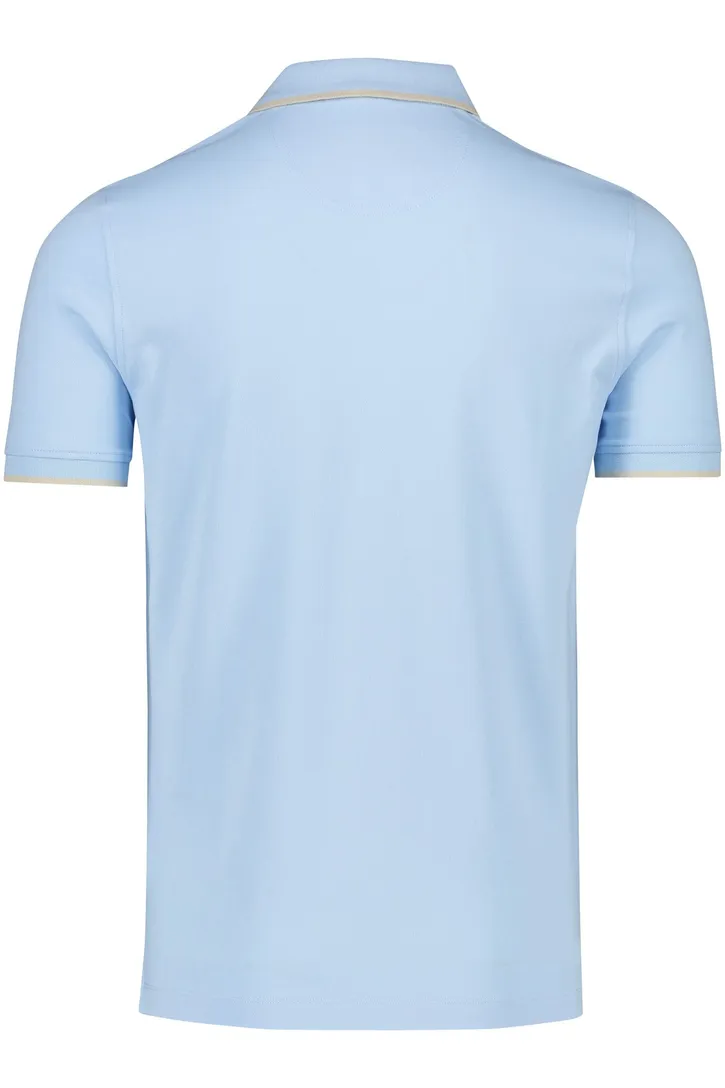 Katoenen Portofino polo normale fit effen lichtblauw