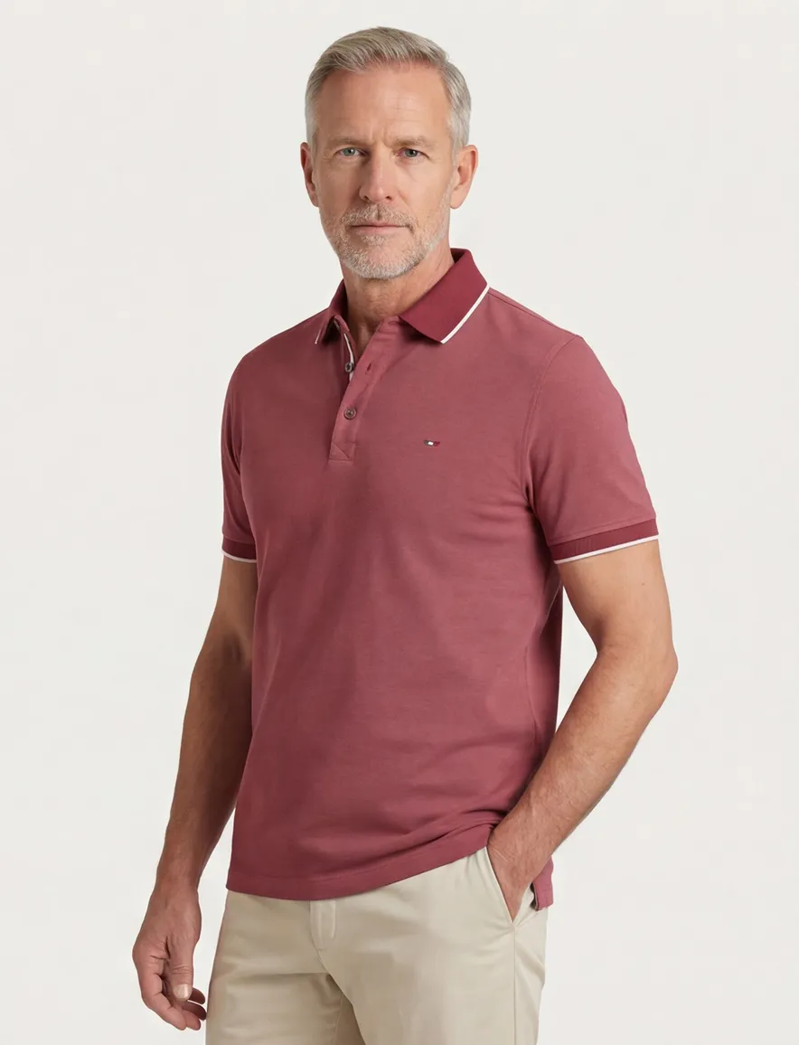 Portofino polo rood gemeleerd