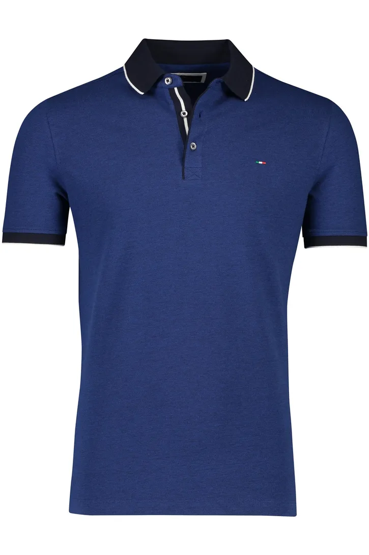 Portofino polo donkerblauw katoen normale fit