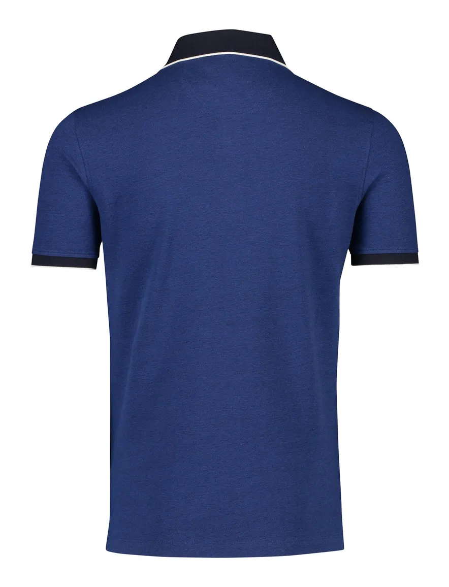 Portofino polo normale fit donkerblauw katoen 3 knoops