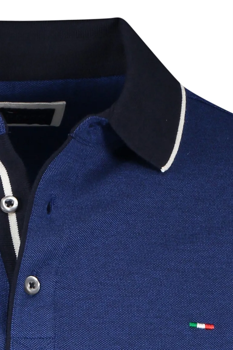 Portofino polo donkerblauw gemeleerd