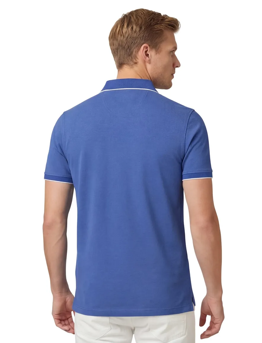 Portofino polo blauw katoen normale fit