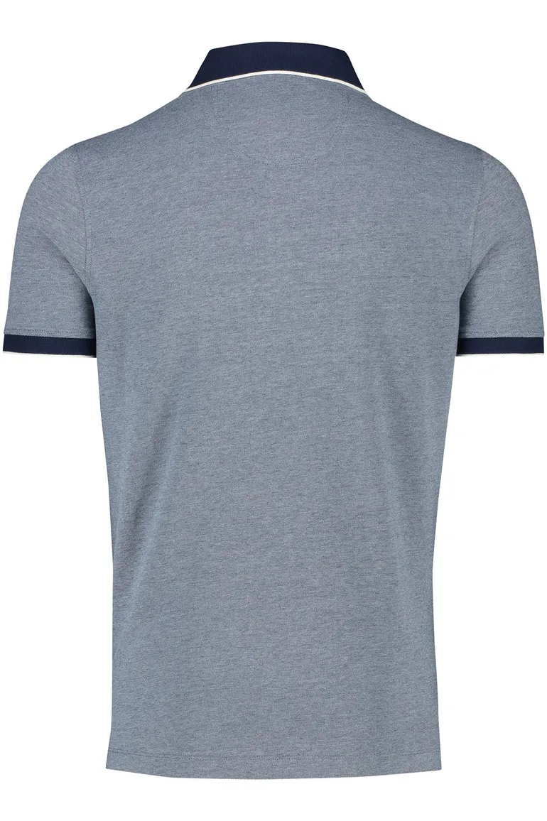 Portofino polo donkerblauw/wit gemeleerd
