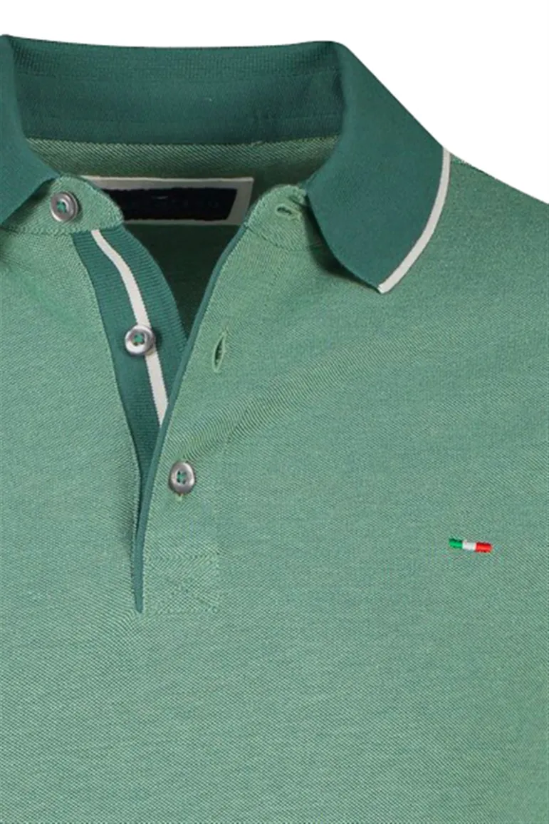Portofino polo groen gemeleerd