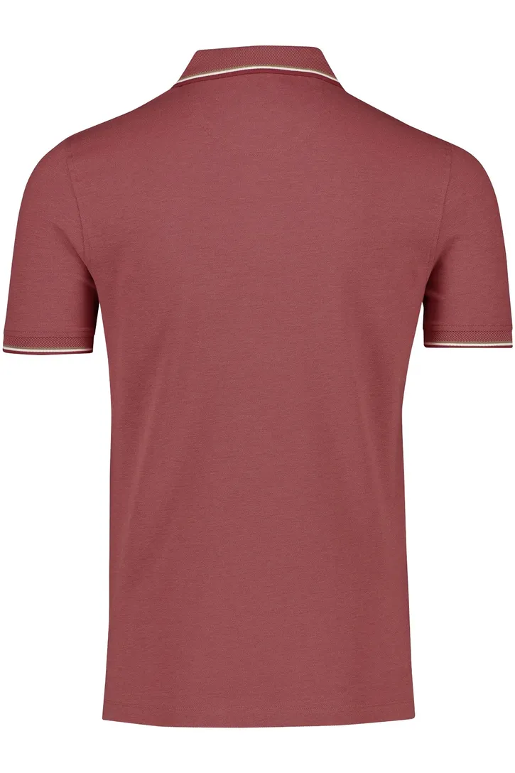 katoenen Portofino polo rood gemêleerd normale fit